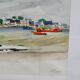 Aquarelle par Michel Roubille, Carnac 1997.