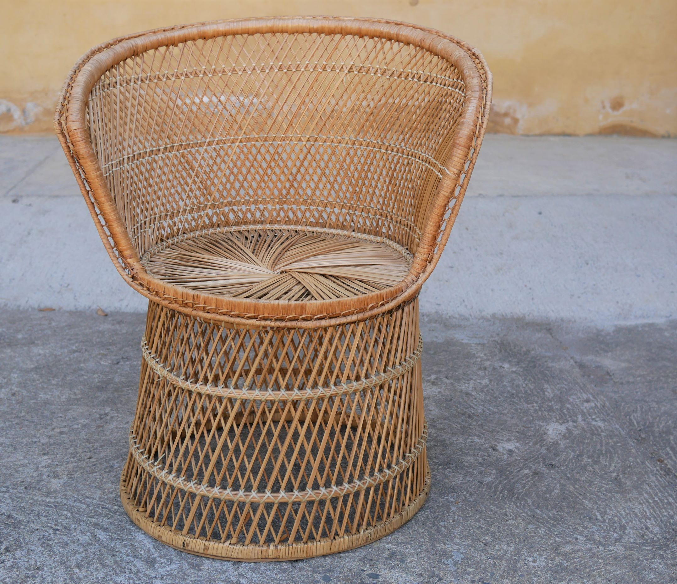 Vintage rattan armchair