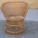 Vintage rattan armchair