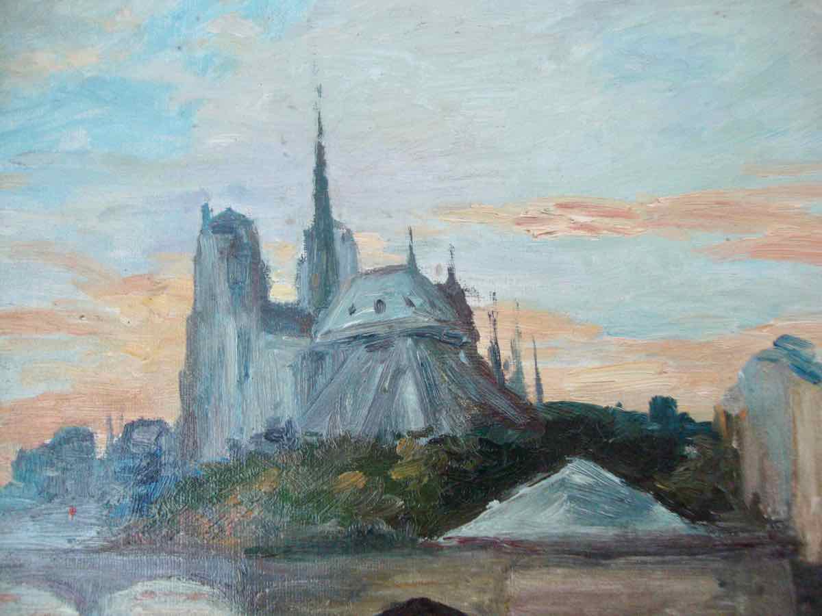 Tableau ancien Notre-Dame de Paris