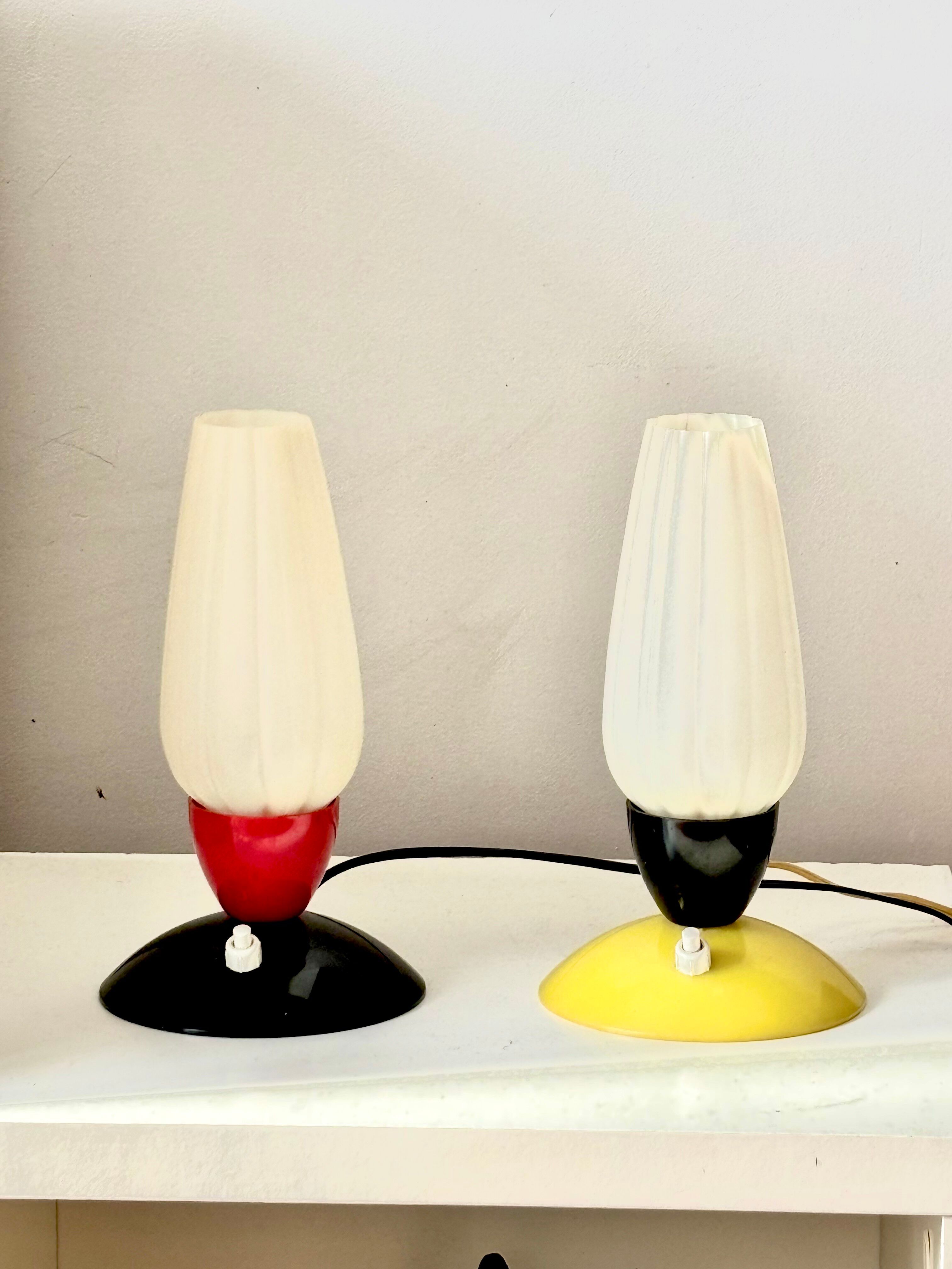 Paire de lampes de chevet 1960