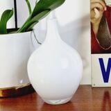 White blown glass vase ikea