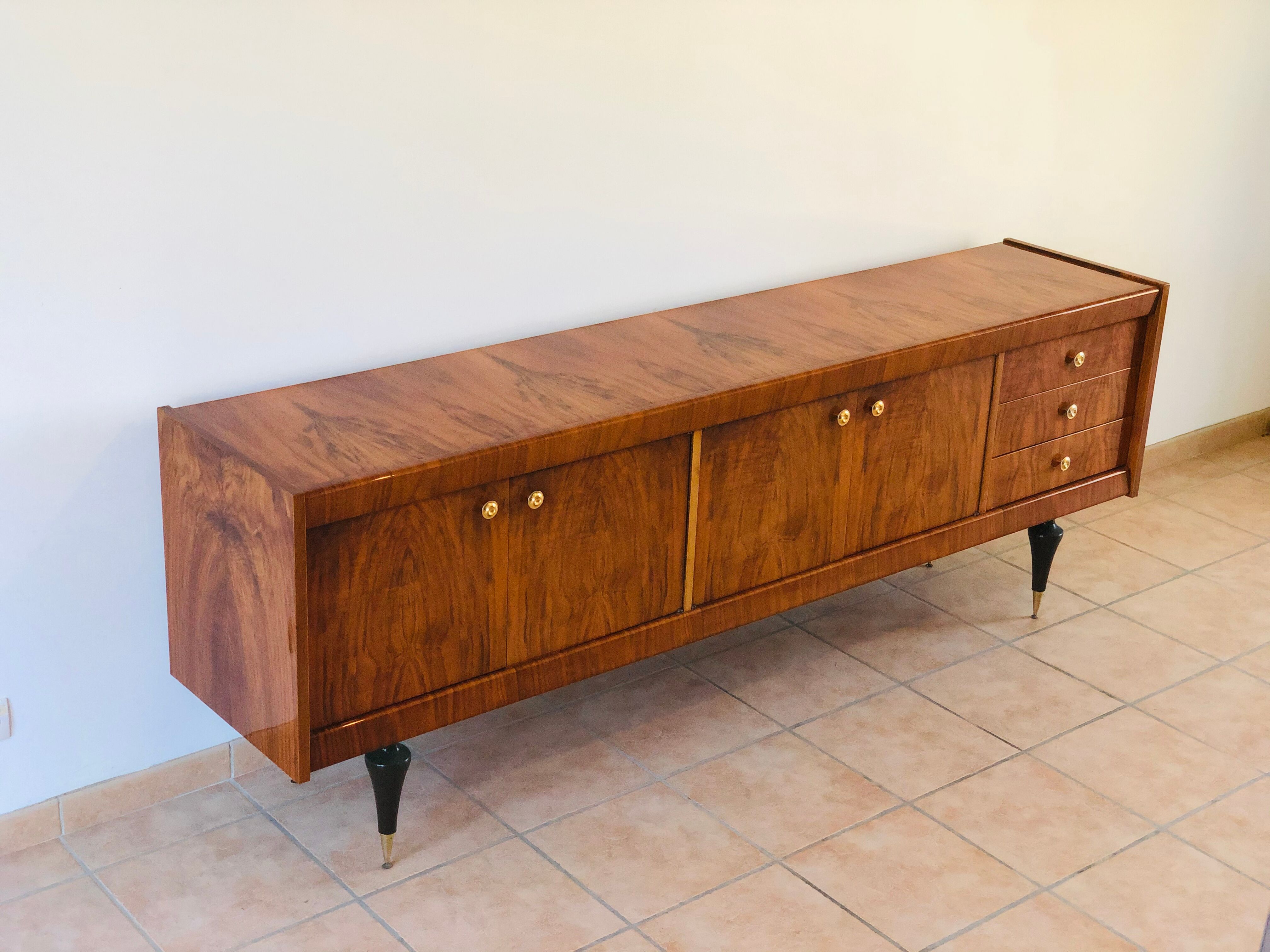 Walnut art deco sideboard