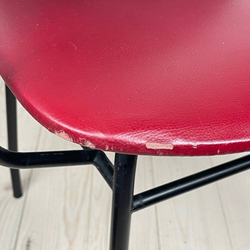 Mid-century red dining chair, Italy, 1960s