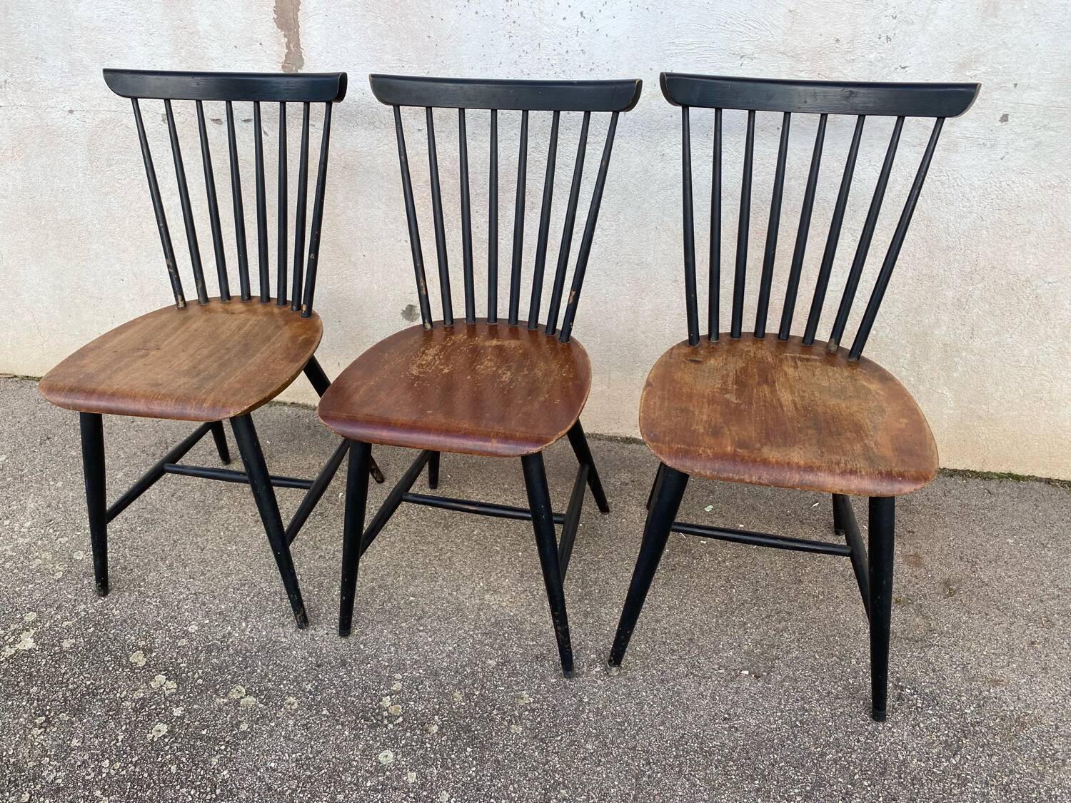 Trio of tapiovaara style chairs