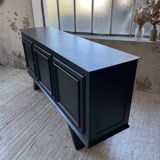 Brutalist black sideboard from the 60s