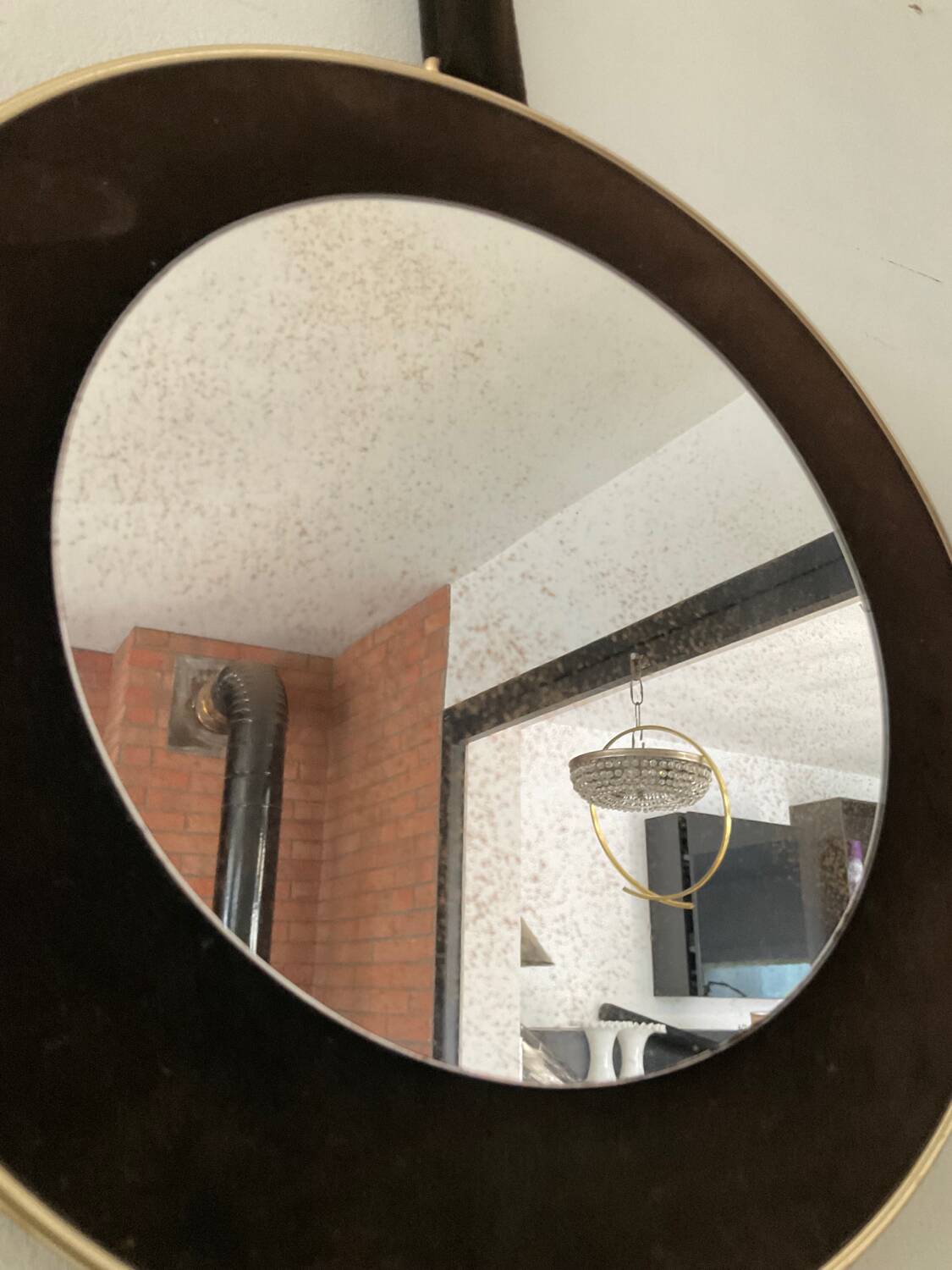 Miroir médaillon des années 60