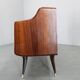 1950s Organic Italian Sideboard with Glass Top and 4 Drawers