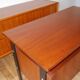 Scandinavian desk in black metal oak veneer, Modernist Design, 1960