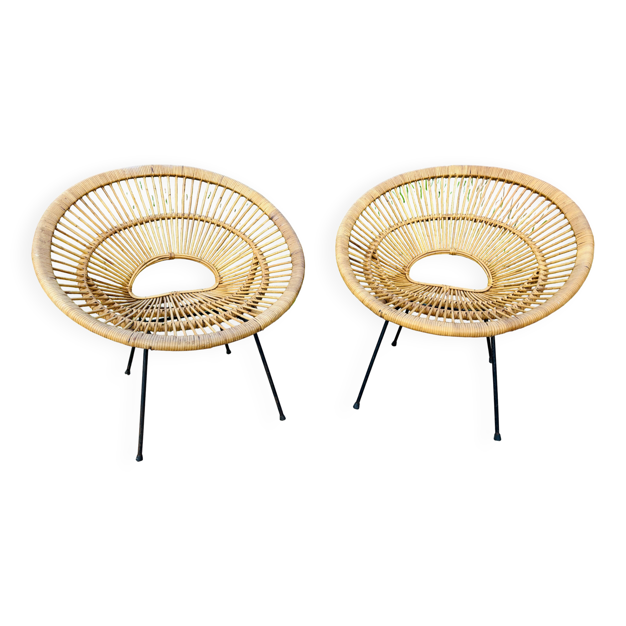 Pair of 1950s "Sun" armchairs