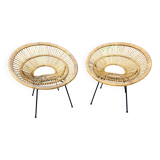 Pair of 1950s "Sun" armchairs