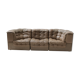 DS 11 modular sofa in brown patchwork leather by De Sede Team for De Sede Swiss