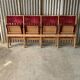 Rangée de 4 chaises de théâtre