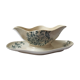 Opaque porcelain saucière Terre de fer de Longwy mignon collection