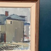 Original Swedish Oil on Canvas – “Sage House” by Gustav‑Adolf Johansson – Signed – Vintage & Framed