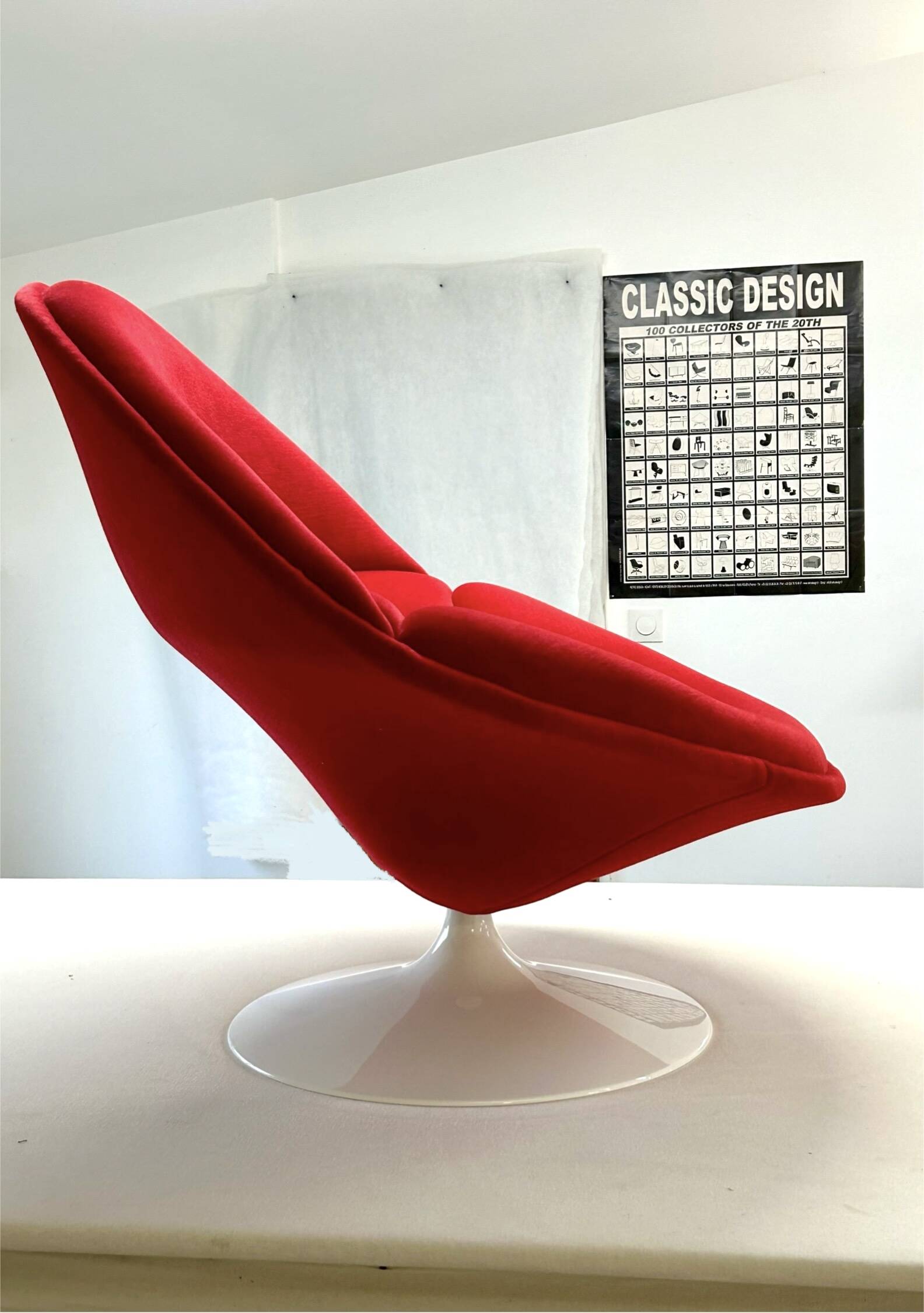 F421 armchair and its ottoman by Pierre Paulin for Artifort