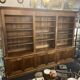 Bibliotheque meuble d'apothicaire en noyer