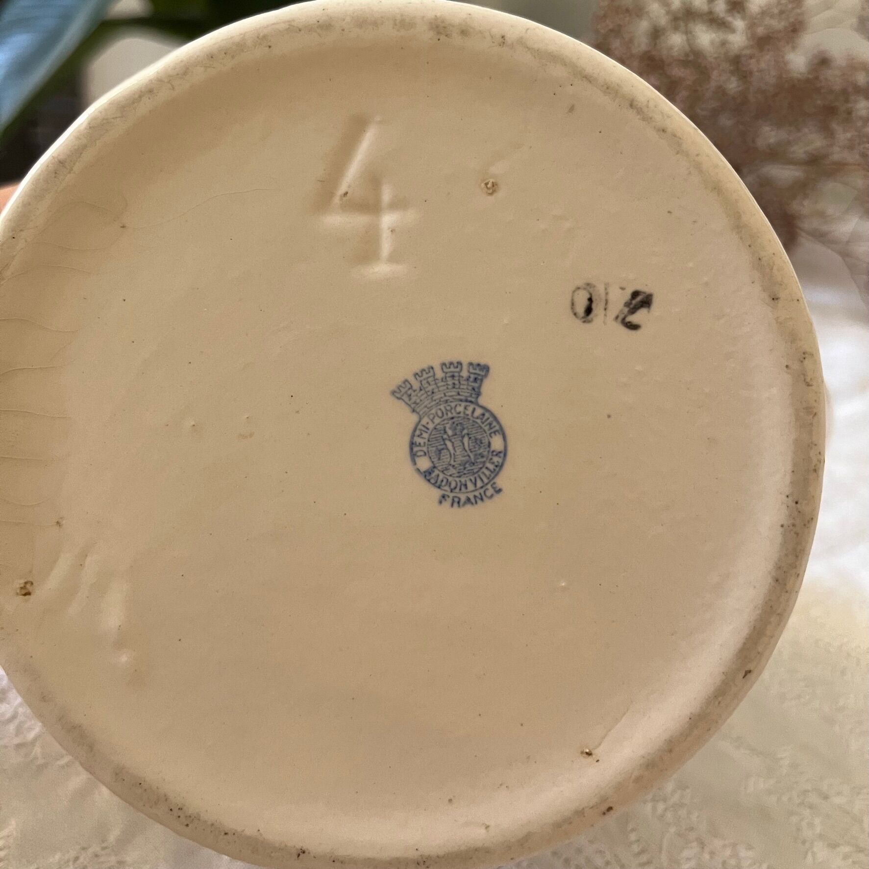 Milk pot or broc in Badonviller earthenware