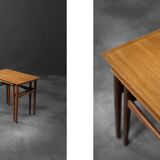 Danish nesting tables in teak, 1960s.