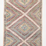 4x8 Blue & Green Oriental Kilim Rug, 133x253Cm