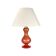 Lampe de table en verre Murano rouge et or, milieu du siècle