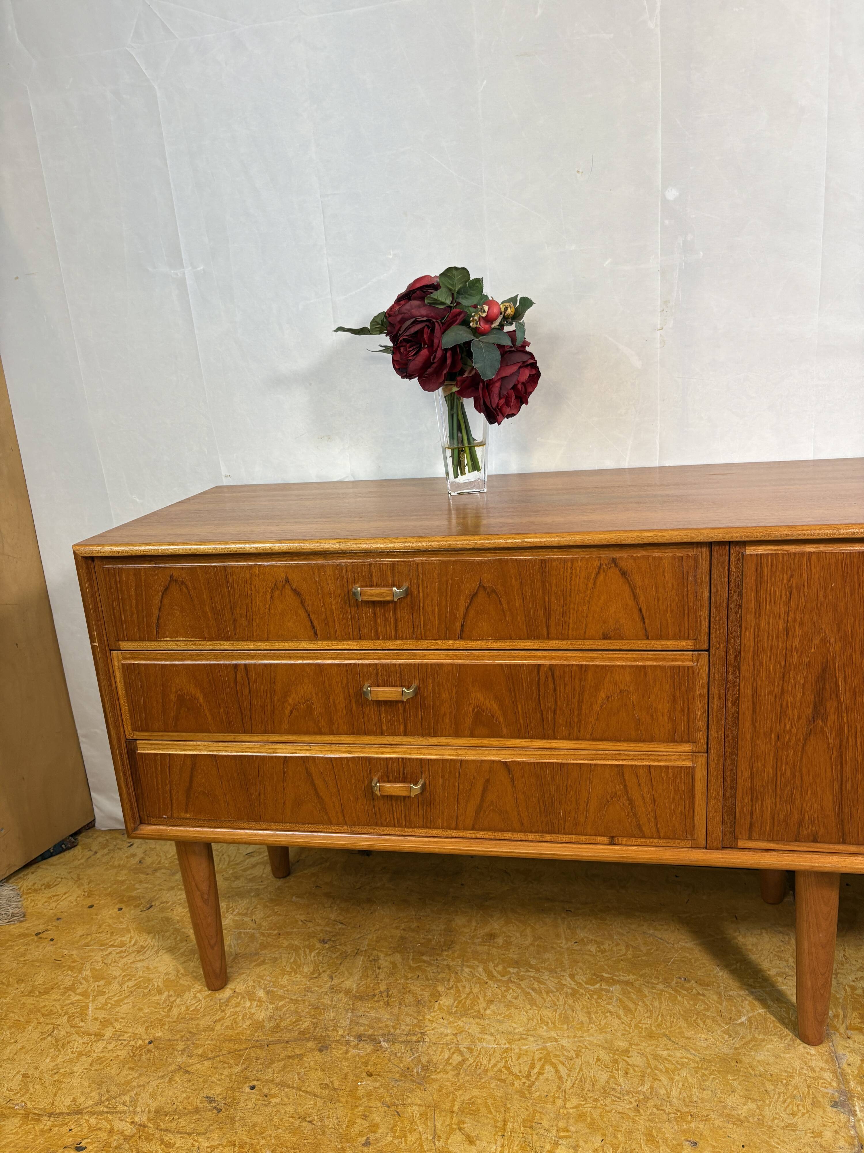 Mid-Century Retro Vintage Teak Sideboard by Turnidge of London 1960  Rare