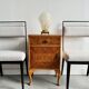 Lampe de table vintage en laiton et verre en forme de feuille