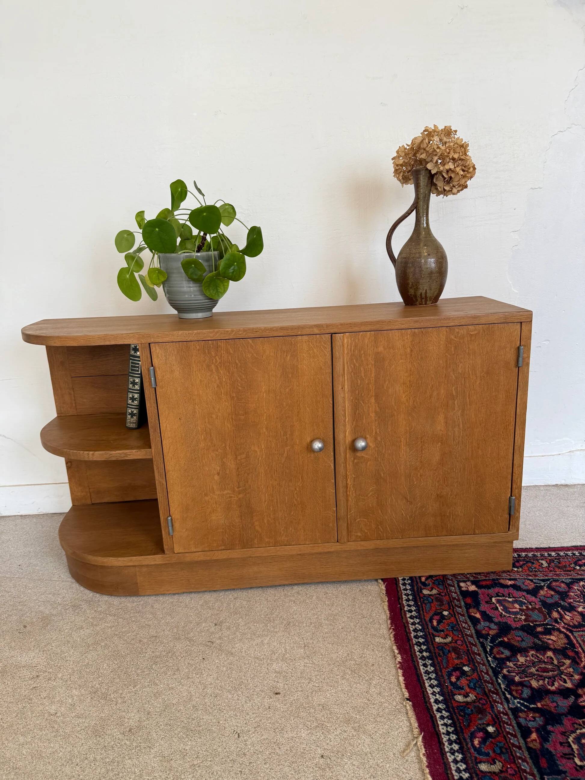 Meuble bas enfilade vintage art déco bois massif