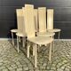 Lot de 6 chaises Quia - Modèle Elana B - beige