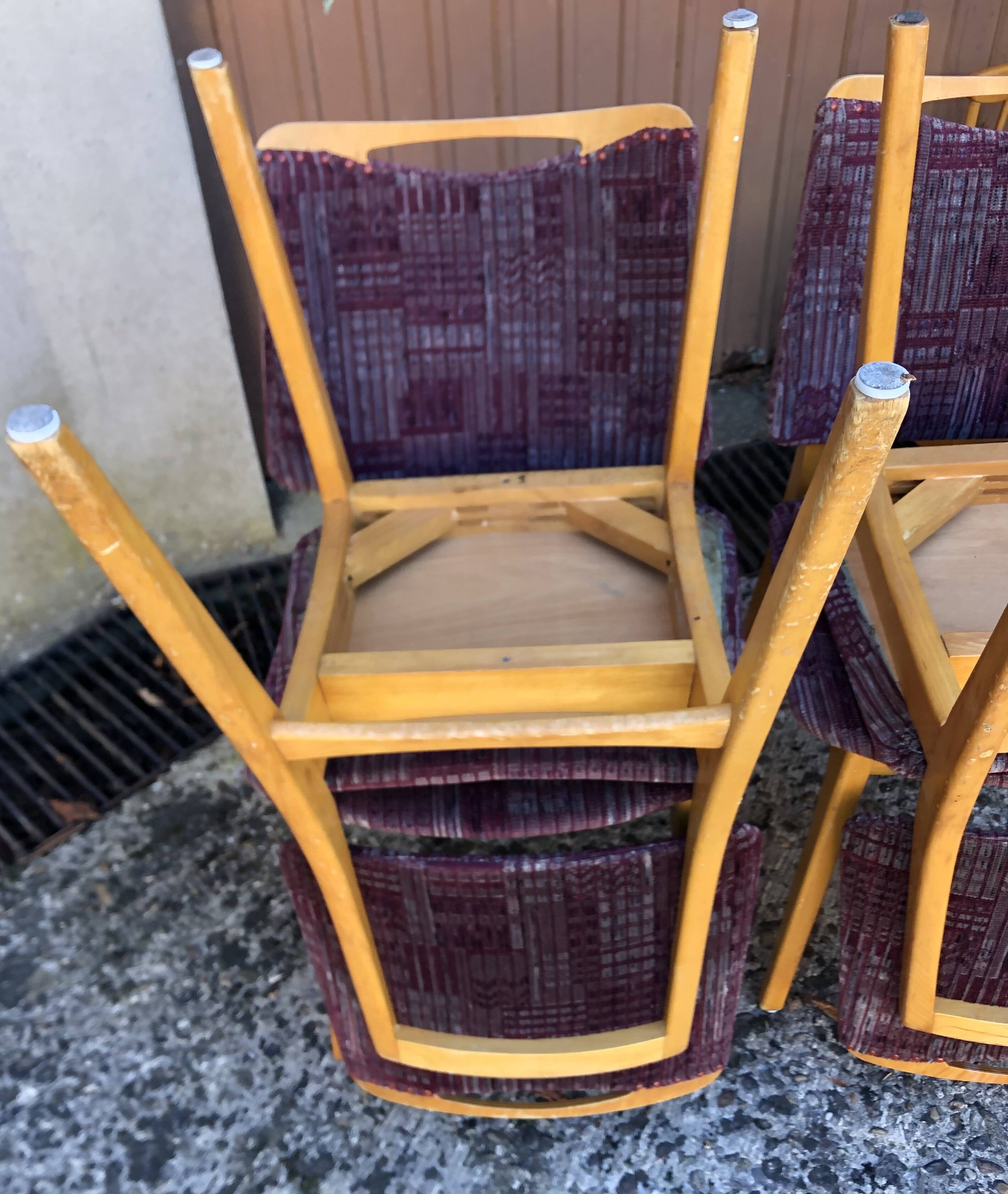 Vintage blond wood chairs from the 60s