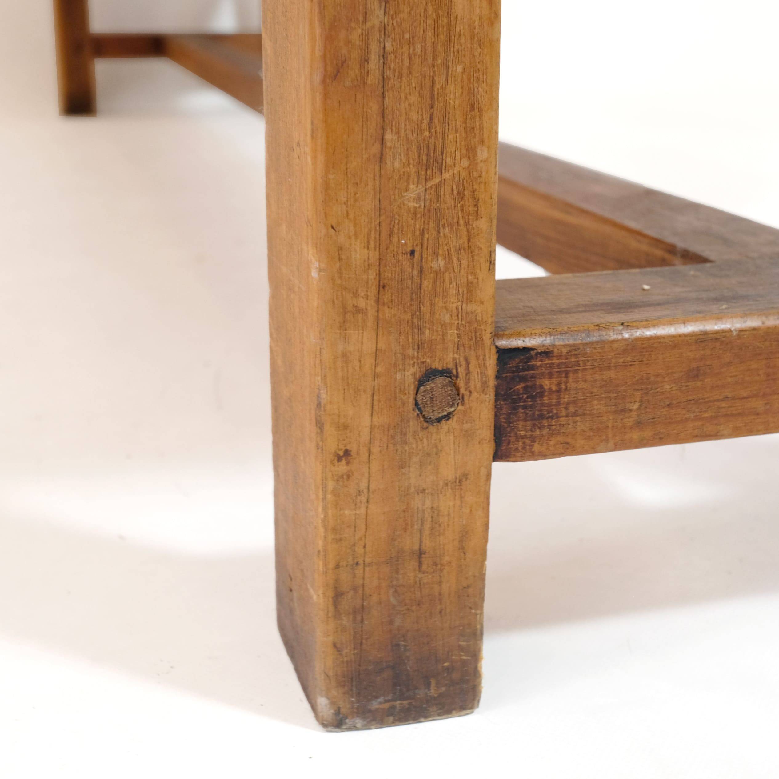 4-seater solid wood bench from the 70s-80s.