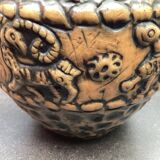 Jasba Germany vase with animal decoration, 1960s-70s