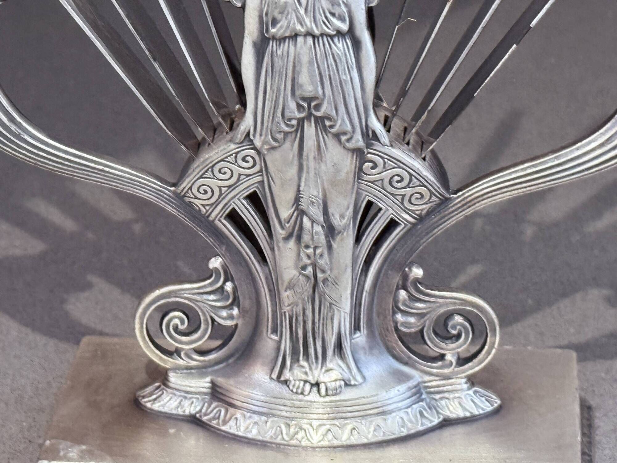 Rare Antique Art Nouveau Knife Set, Silver Plated 12 Fruit Knifes & Decor Stand