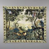 Wall tapestry with landscape and bird decoration, 20th century