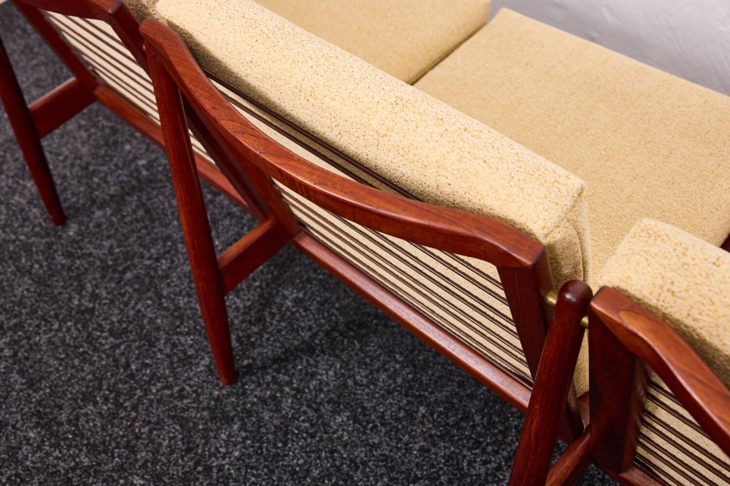 Arne Vodder, Canapé trois places vintage en teck, Glostrup années 1960, Danemark