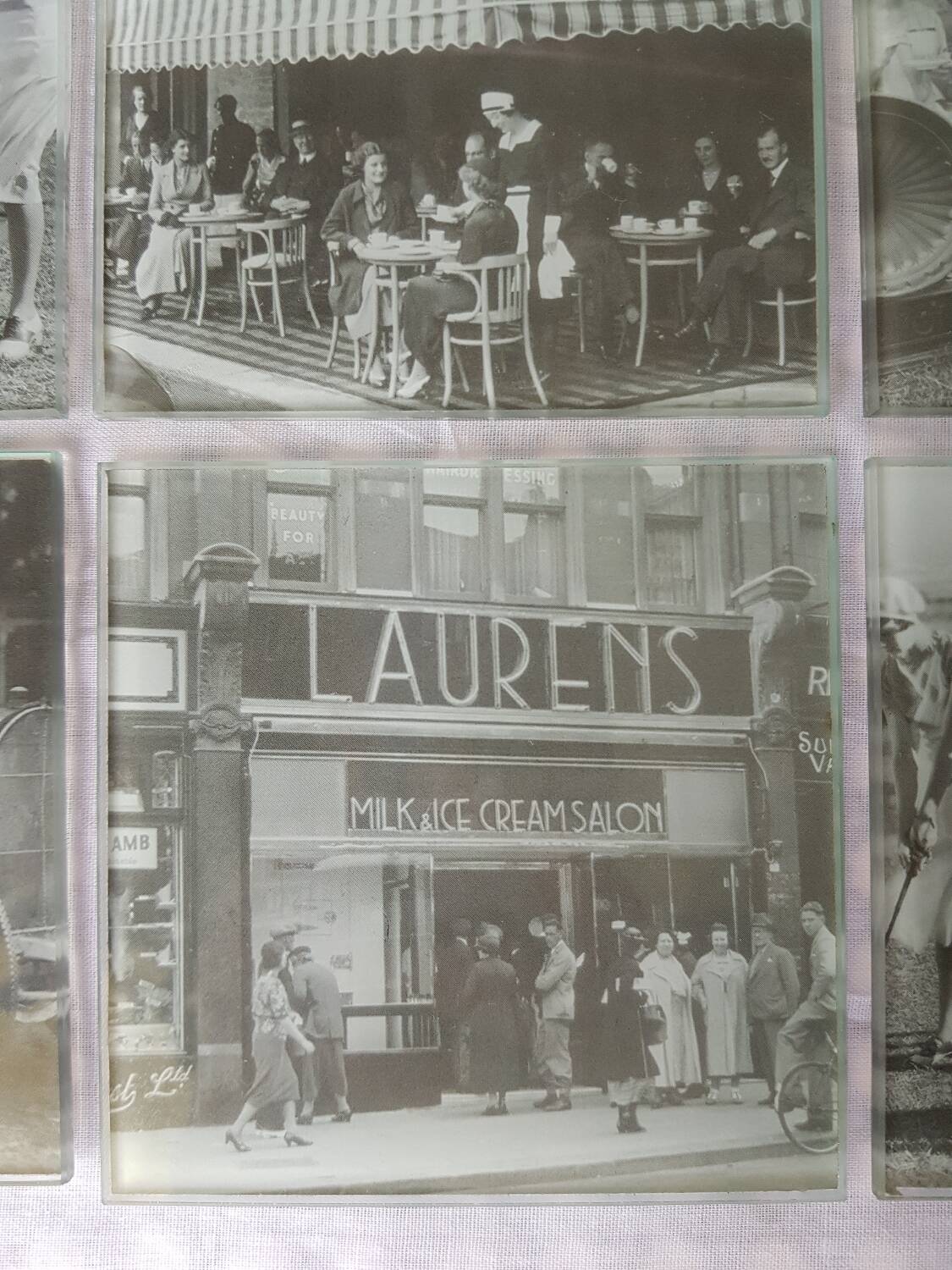 6 sous-verres en verre vintage.