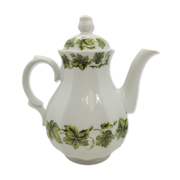 Cafetière ancienne Wunsiedel Bavaria porcelaine motif vigne
