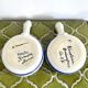 Keraluc frying pans, 2 vintage ceramic bowls from the 1970s.