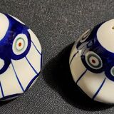 Pair of vintage ceramic salt and pepper shakers