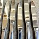 6 chrome metal dessert knives for Air France