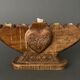 Candlestick with seven burners carved wood Spirit Chalet XXe