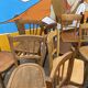 Set of 30 vintage bistro and restaurant chairs