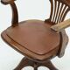 English antique hillcrest swivel desk chair 1920s