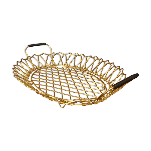 Corbeille à fruits erdecor or fin de 1950
