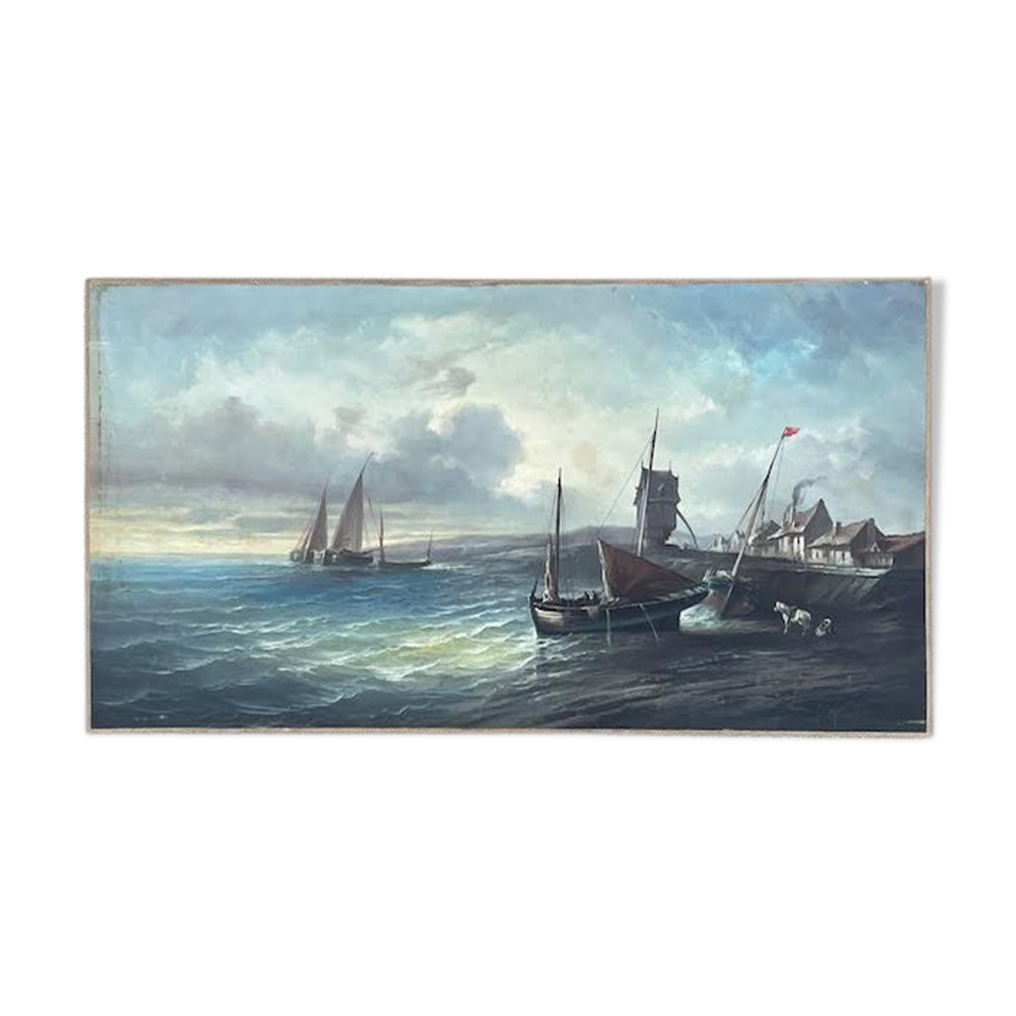 Oil on canvas Port Stage