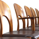 Vintage Danish teak dining chairs by Niels Koefoed set of 8