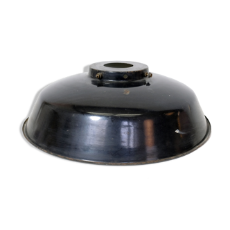 Industrial lampshade enamelled black