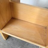 Pair of pine stools or bedside tables, mountain furniture, 1950s