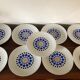 Set of 9 blue German plates bareuther waldsassen