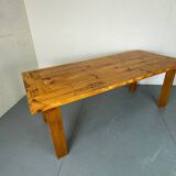 Ensemble de salle à manger moderniste du milieu du siècle en pin, style Chapo, Perriand, Jeanneret, années 50